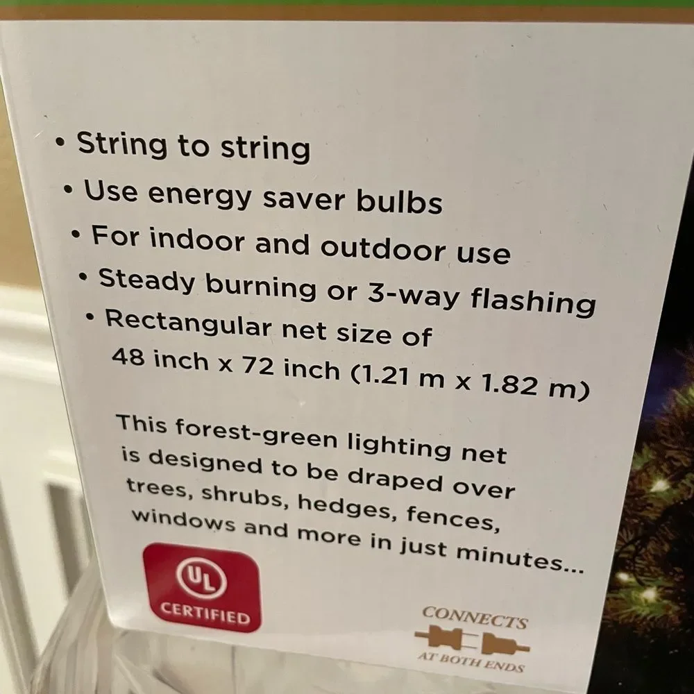 Energy Saver Net Lights Christmas Lights 150 Clear White Lights x 2